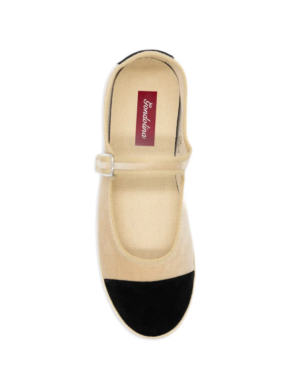 Gondolina Damier Mary Jane ballerina's Beige
