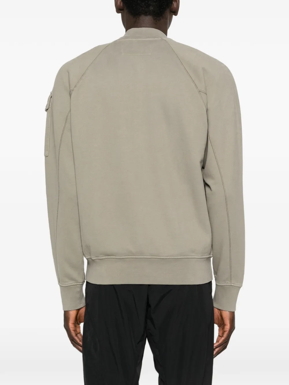 C.P. Company Sweater met ritssluiting en opgestikte zak Groen