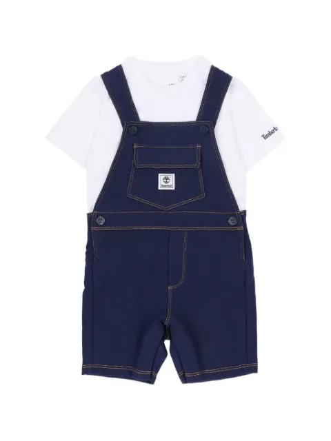 Timberland Kids overol con bolsillo y botones