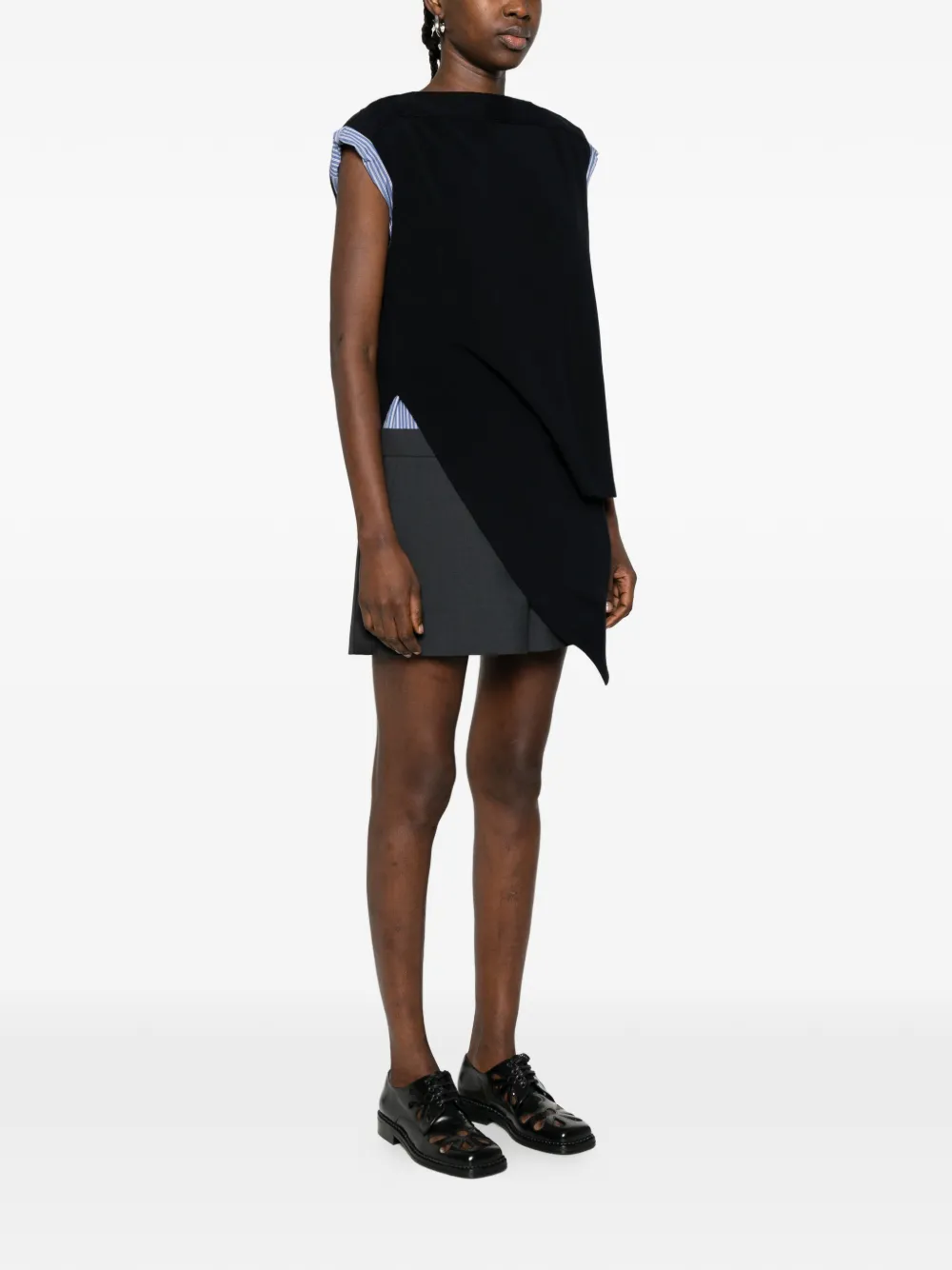 sacai Asymmetrische mini-jurk Blauw