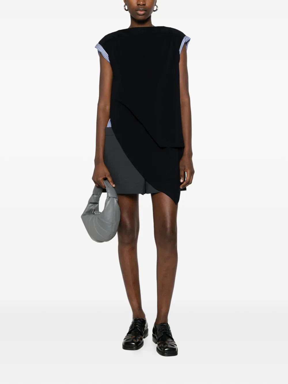 sacai Asymmetrische mini-jurk Blauw