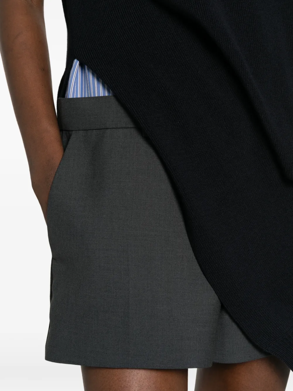 sacai Asymmetrische mini-jurk Blauw