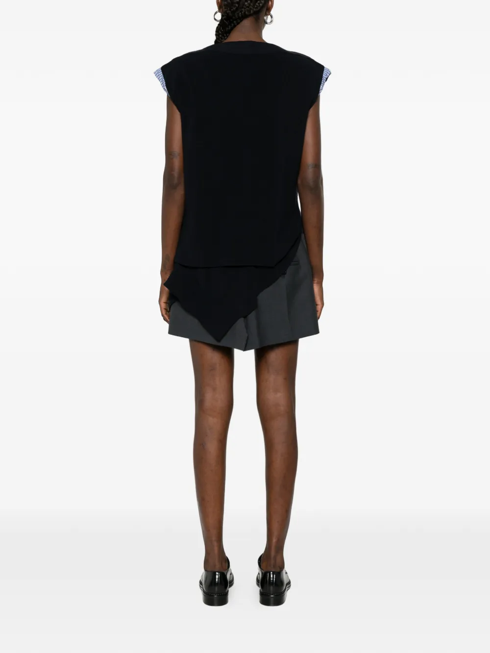 sacai Asymmetrische mini-jurk Blauw