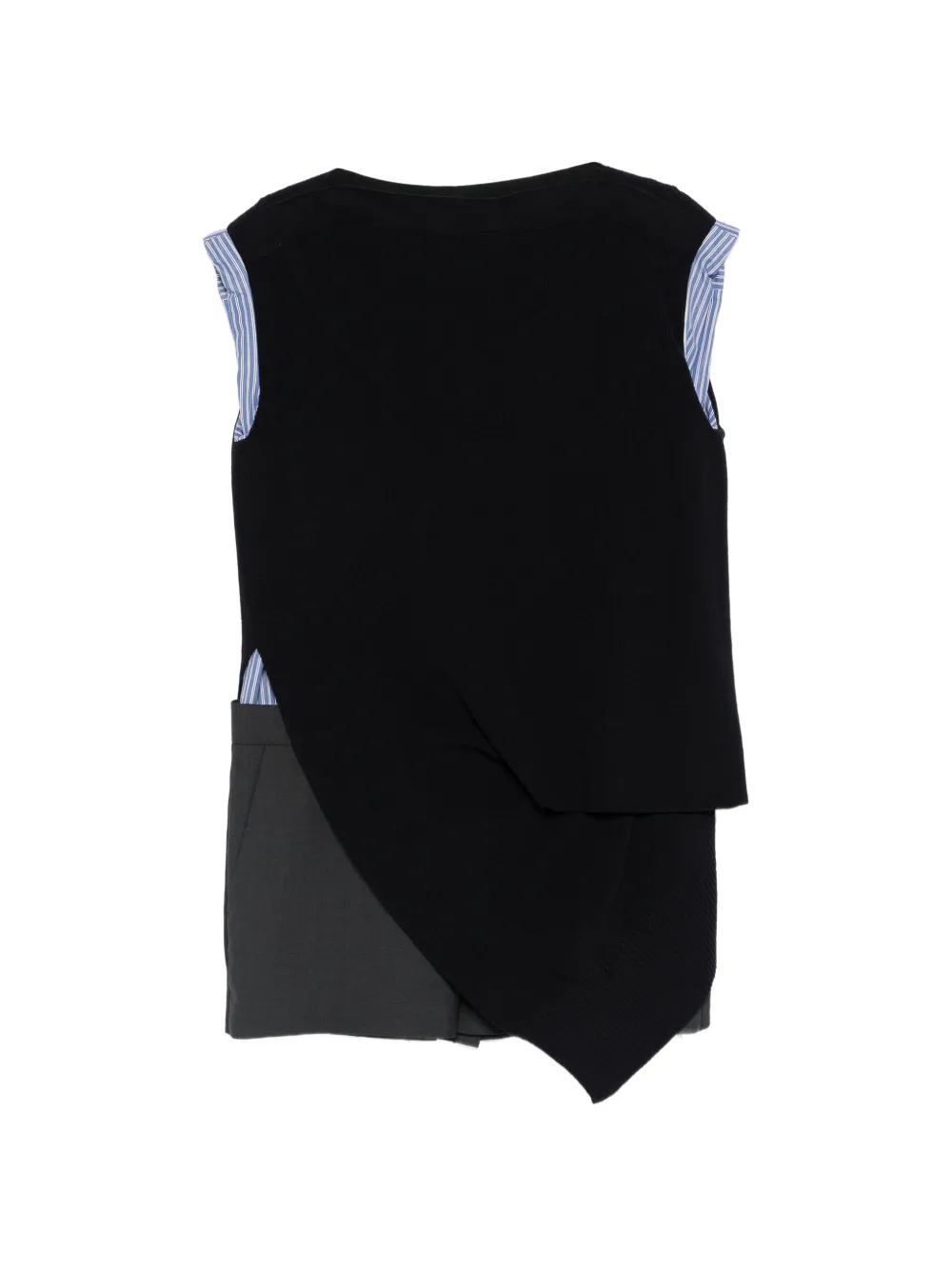 sacai asymmetric mini dress - Blu