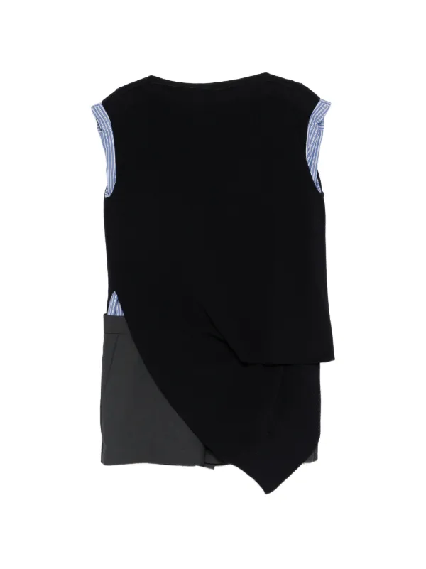 Sacai Asymmetric Mini Dress in Blue