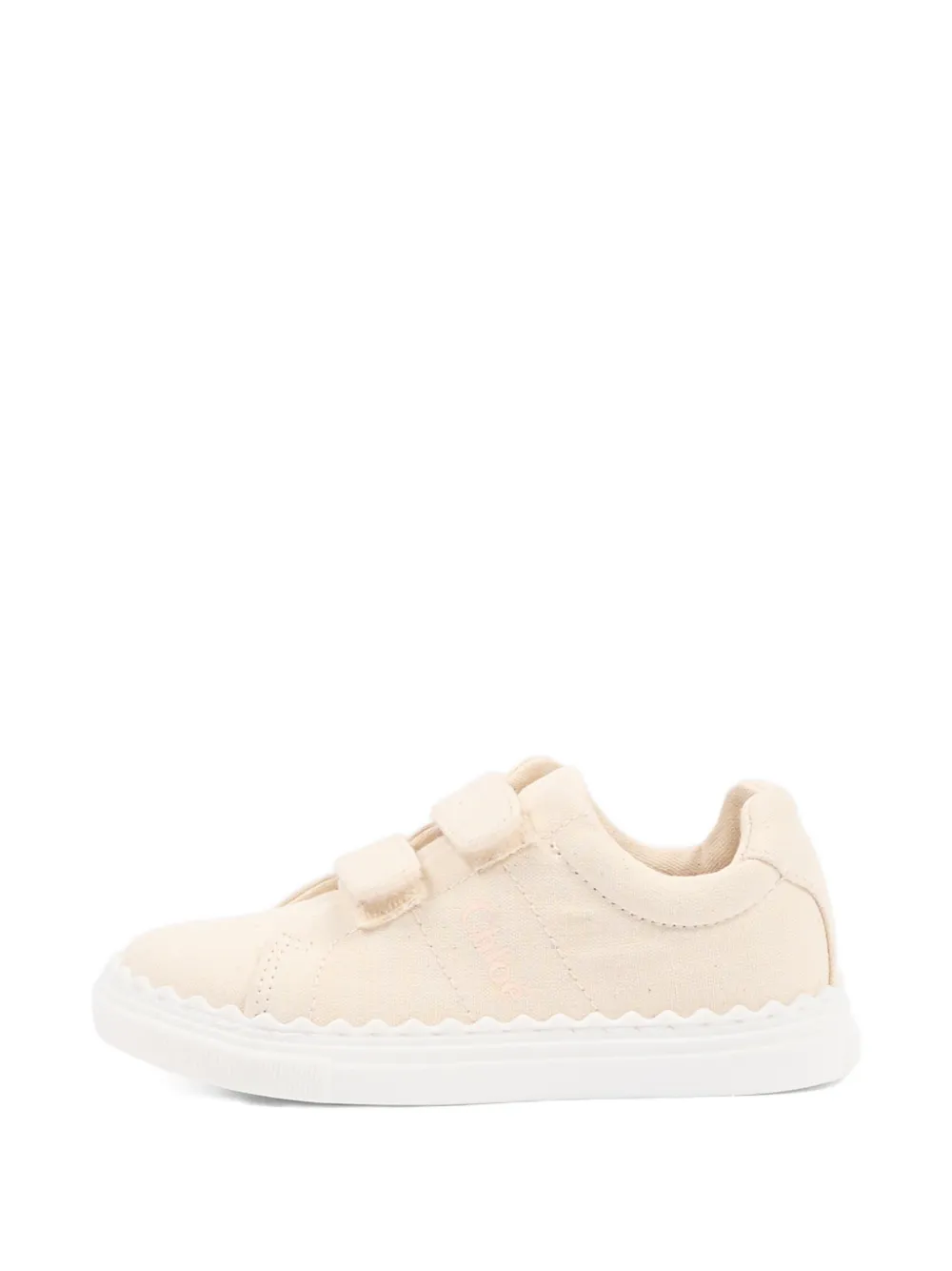 Chloé Kids Sneakers met klittenband Beige