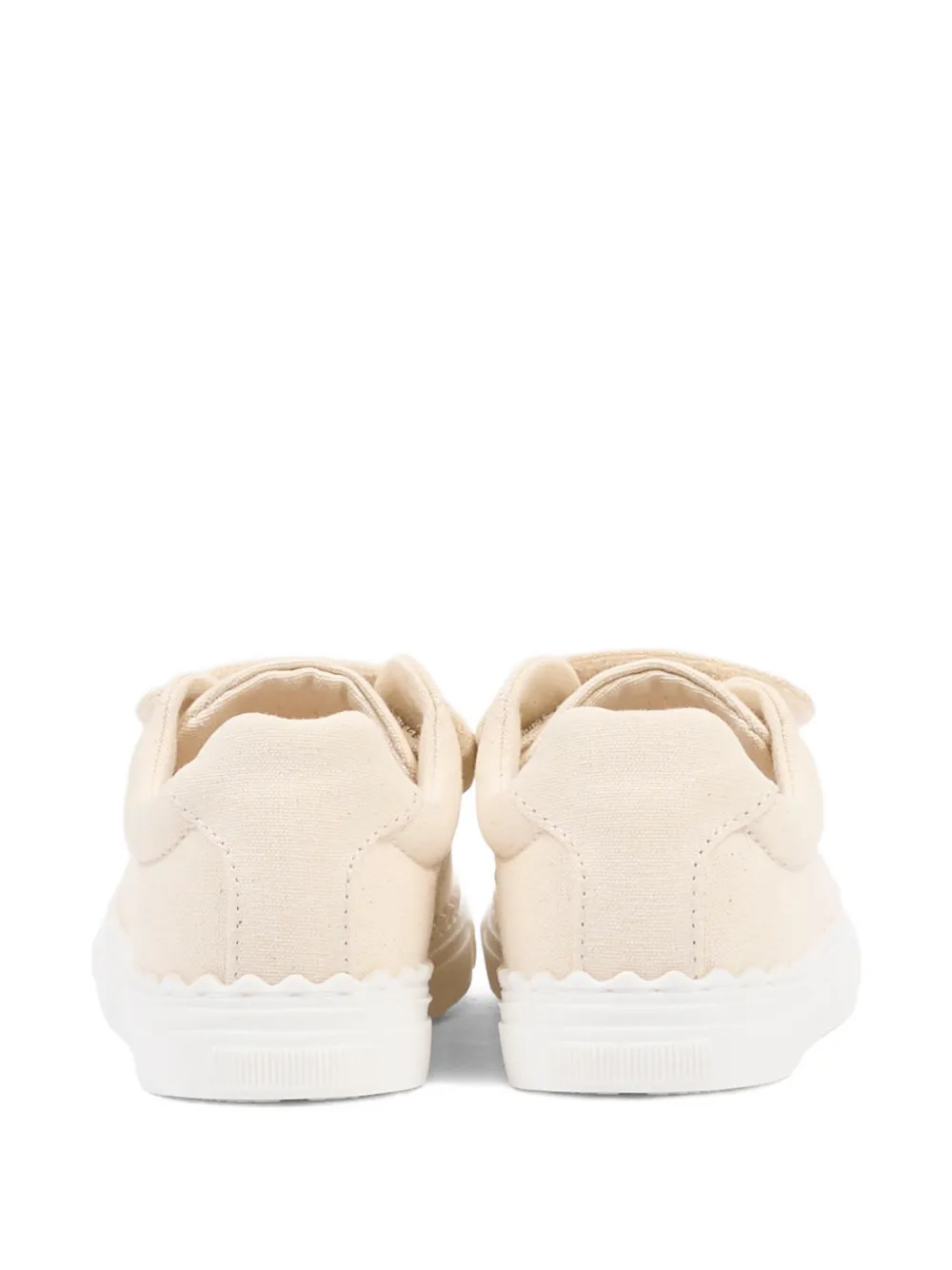 Chloé Kids Sneakers met klittenband Beige