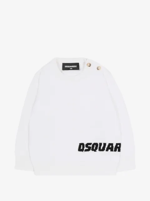 DSQUARED2 KIDS button long-sleeve sweatshirt