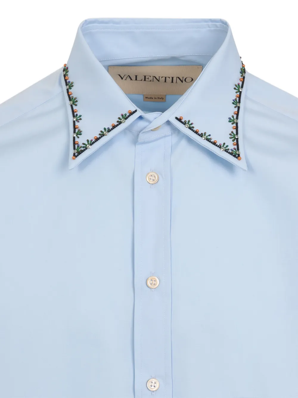 Valentino Garavani Overhemd met kralen Blauw