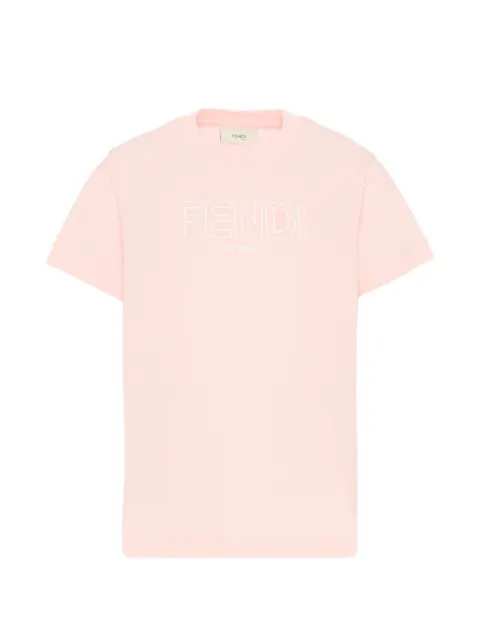 Fendi Kids playera manga corta con logo