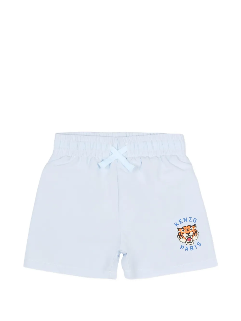 Kenzo Kids drawstring graphic swim shorts - Blu