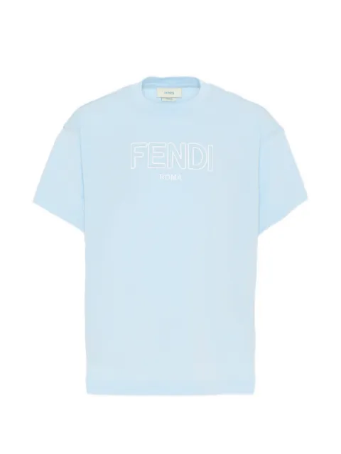 Fendi Kids playera con logo estampado