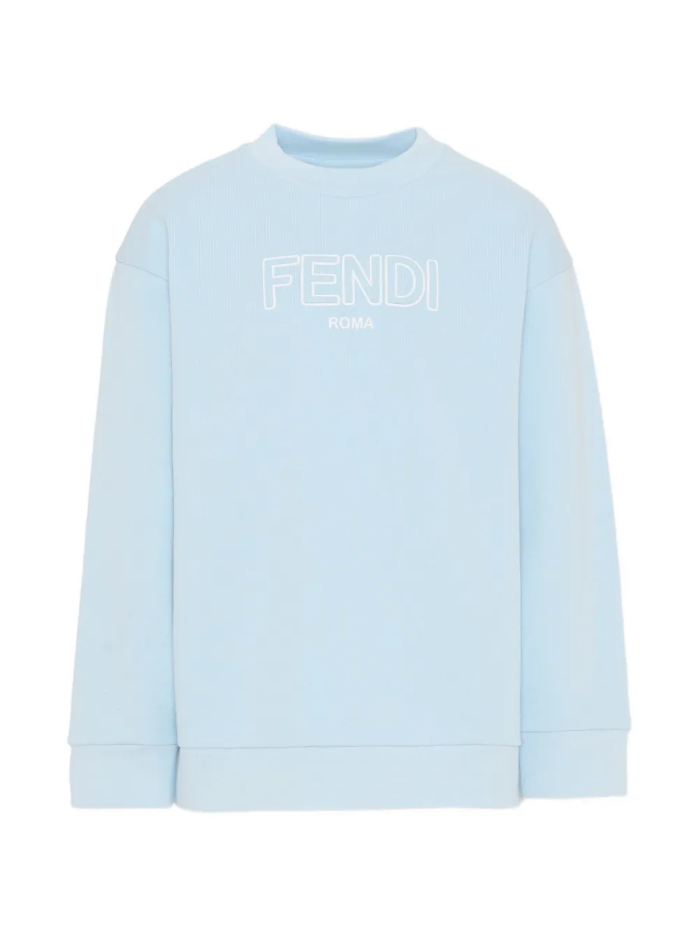 Fendi Kids logo crew-neck sweatshirt - Blu