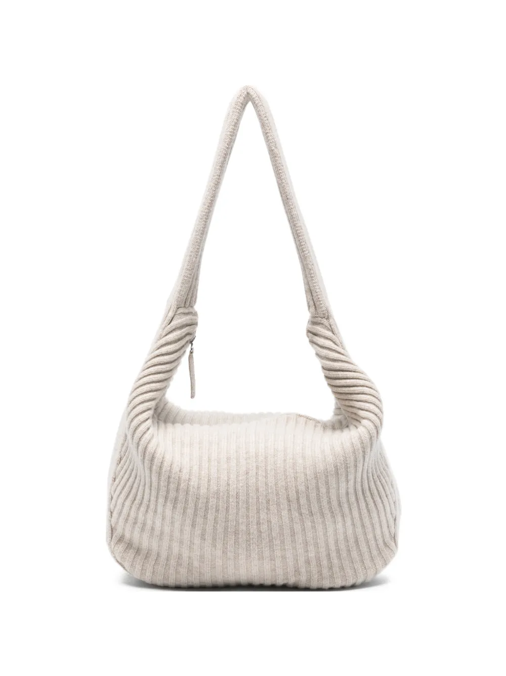 Aya Muse ribbed zip shoulder bag - Toni neutri