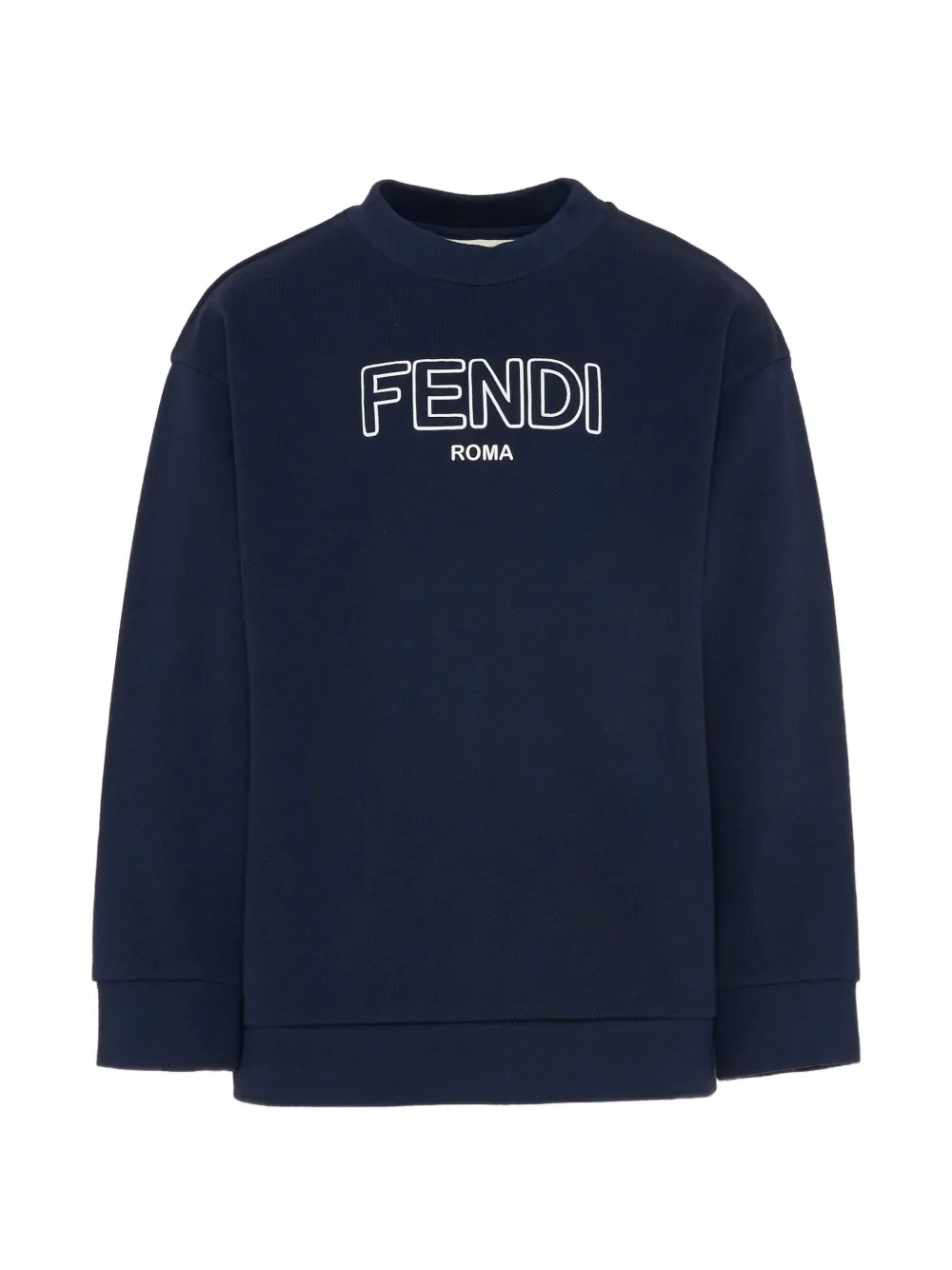 Fendi Kids logo crew-neck sweatshirt - Blu