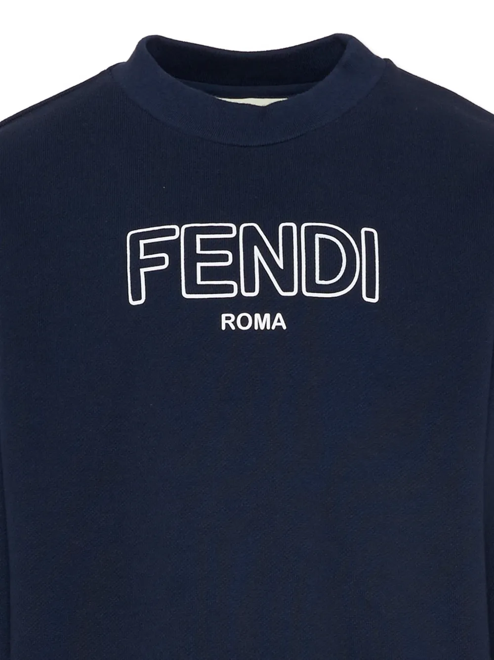  Fendi Kids Logo Crew-neck Sweatshirt - Blue 