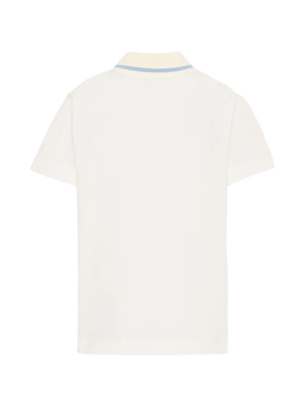 Fendi Kids Poloshirt met korte mouwen en logo Beige