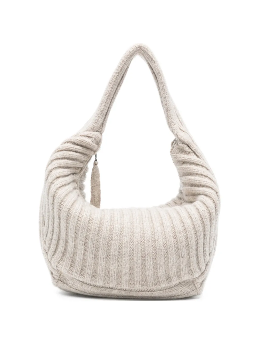 Aya Muse ribbed zip tote bag - Toni neutri