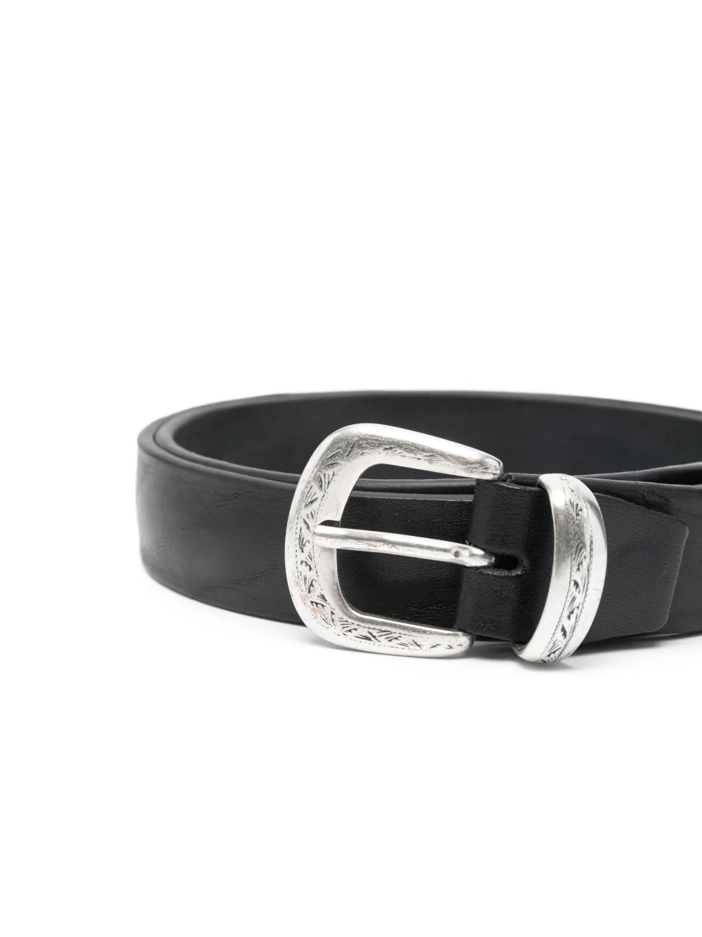  Eraldo Engraved-buckle Belt - Black 