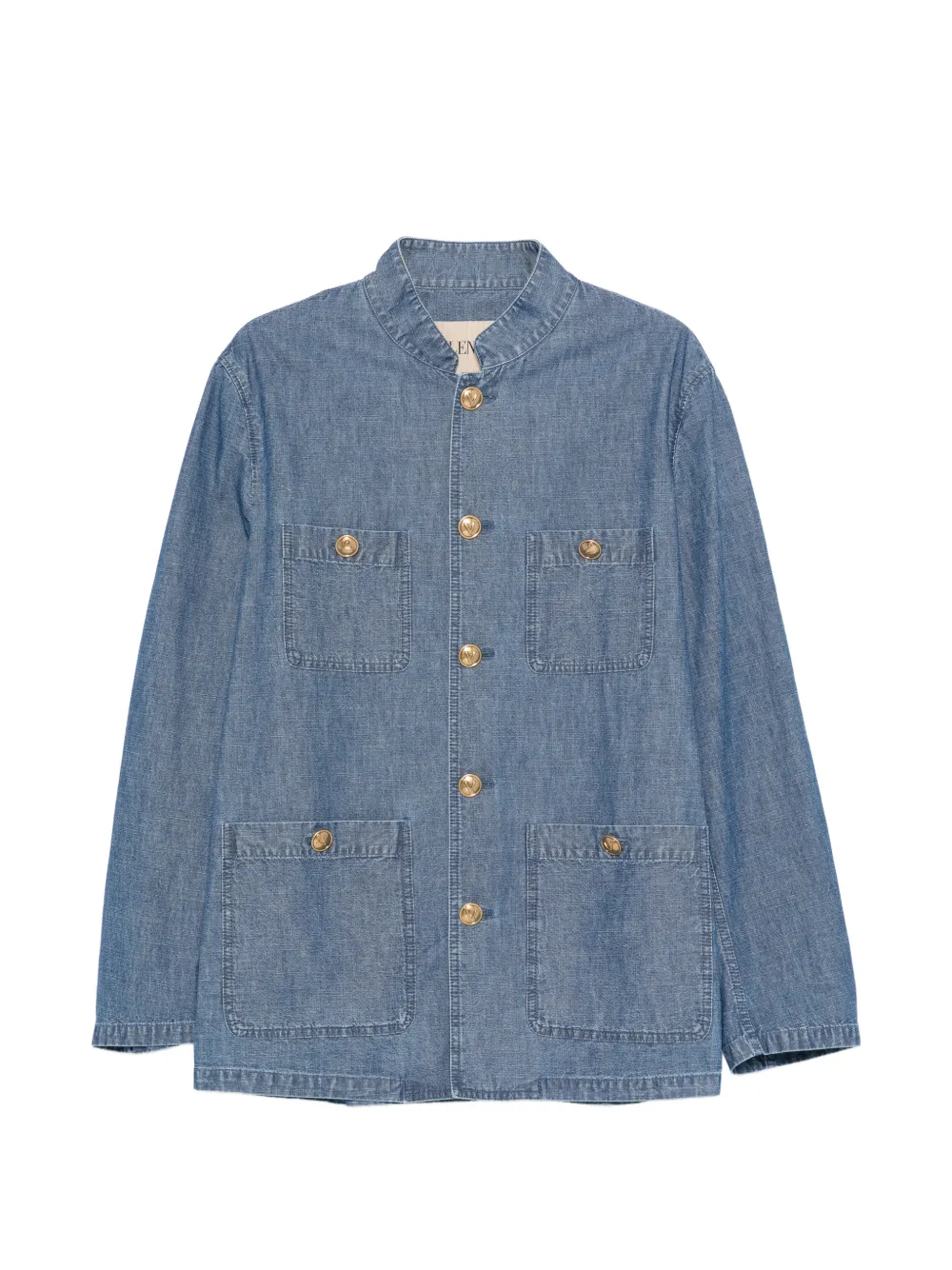 Valentino Garavani Sahariana buttoned pocket shirt jacket - Blau