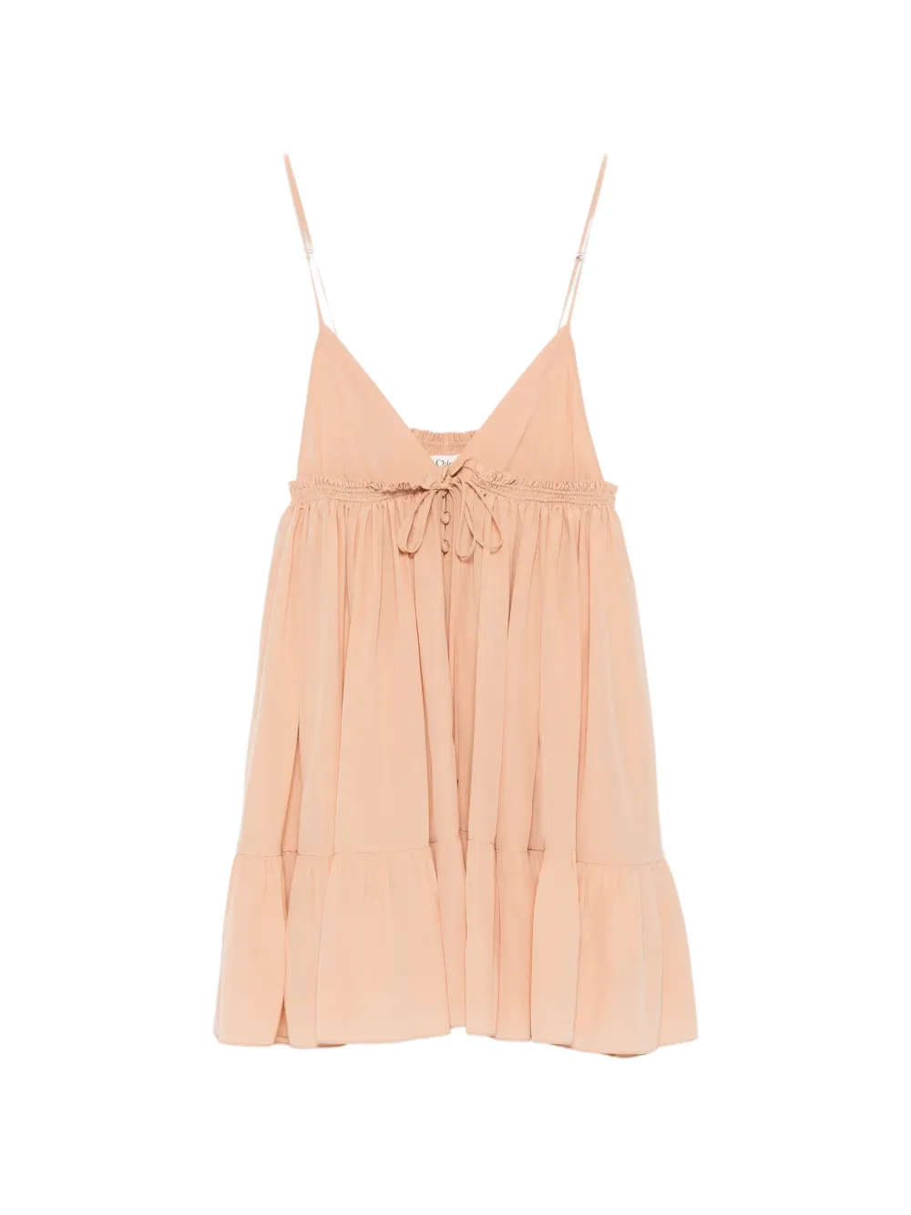 Chloé ruffled tiered dress - Toni neutri