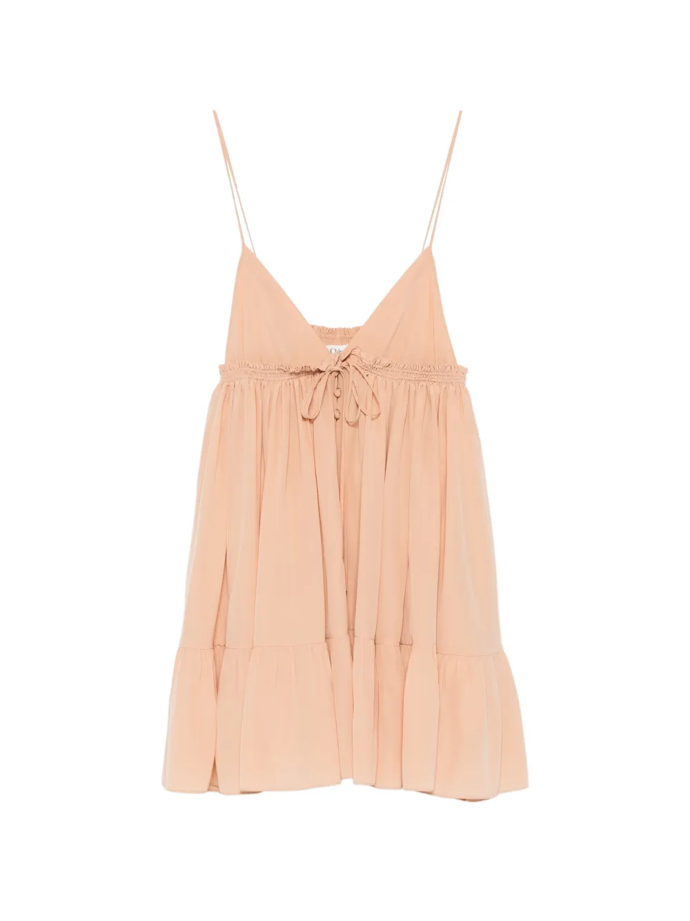 Chloé ruffled tiered dress - Toni neutri