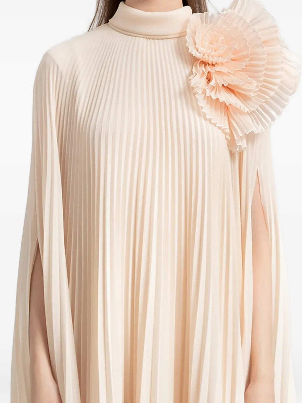 Gemy Maalouf Verfraaide gedrapeerde maxi-jurk Beige