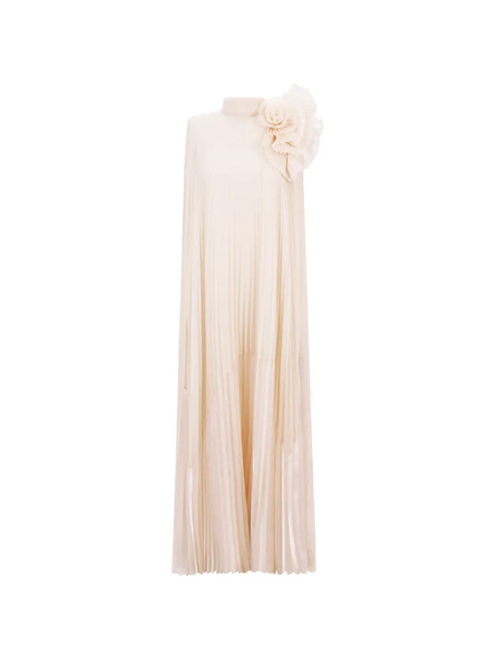 Gemy Maalouf embellished draped flower maxi dress - Neutrals