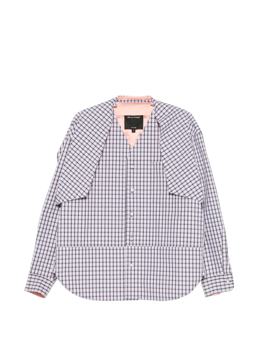 MERYLL ROGGE check-pattern long-sleeve shirt - Rosa