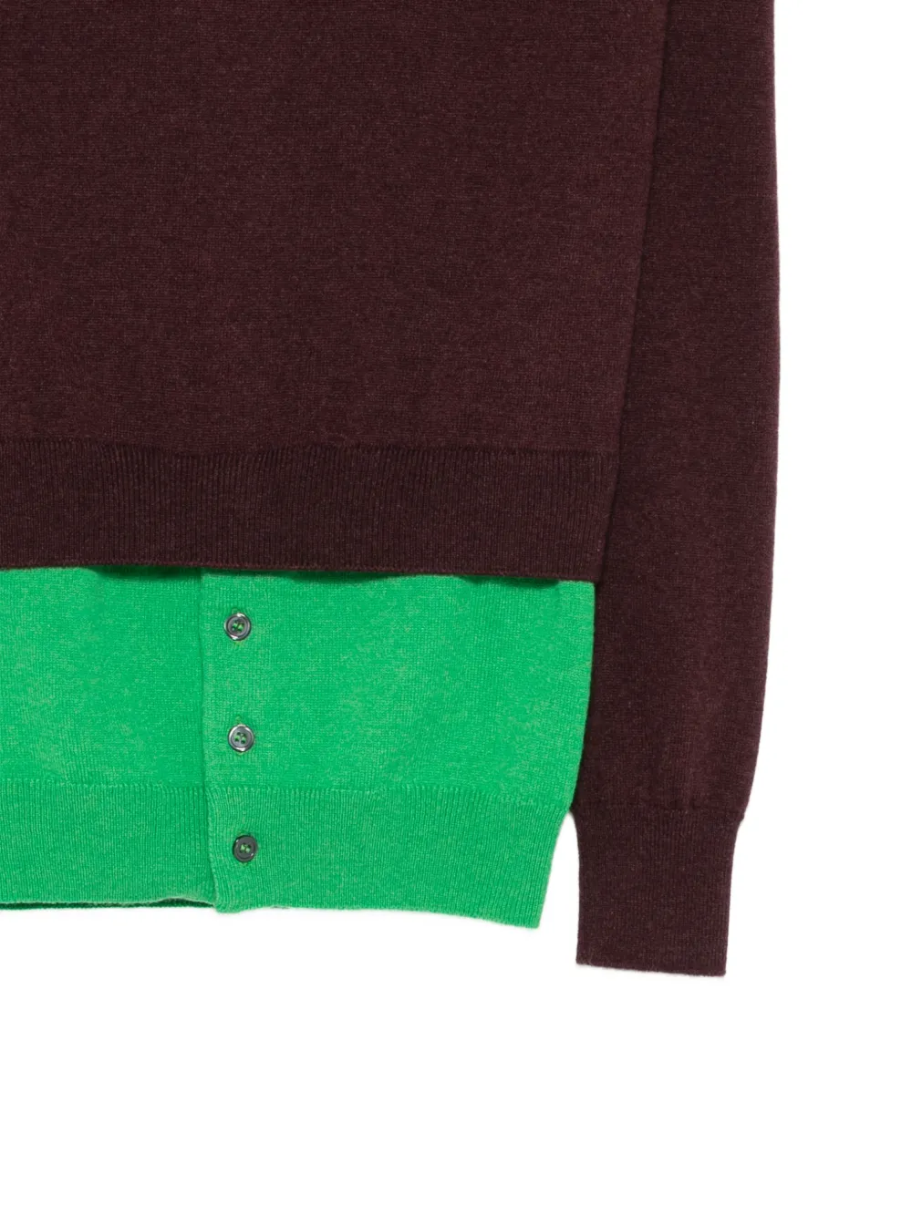  Meryll Rogge Chest-pocket Layered Sweater - Brown 
