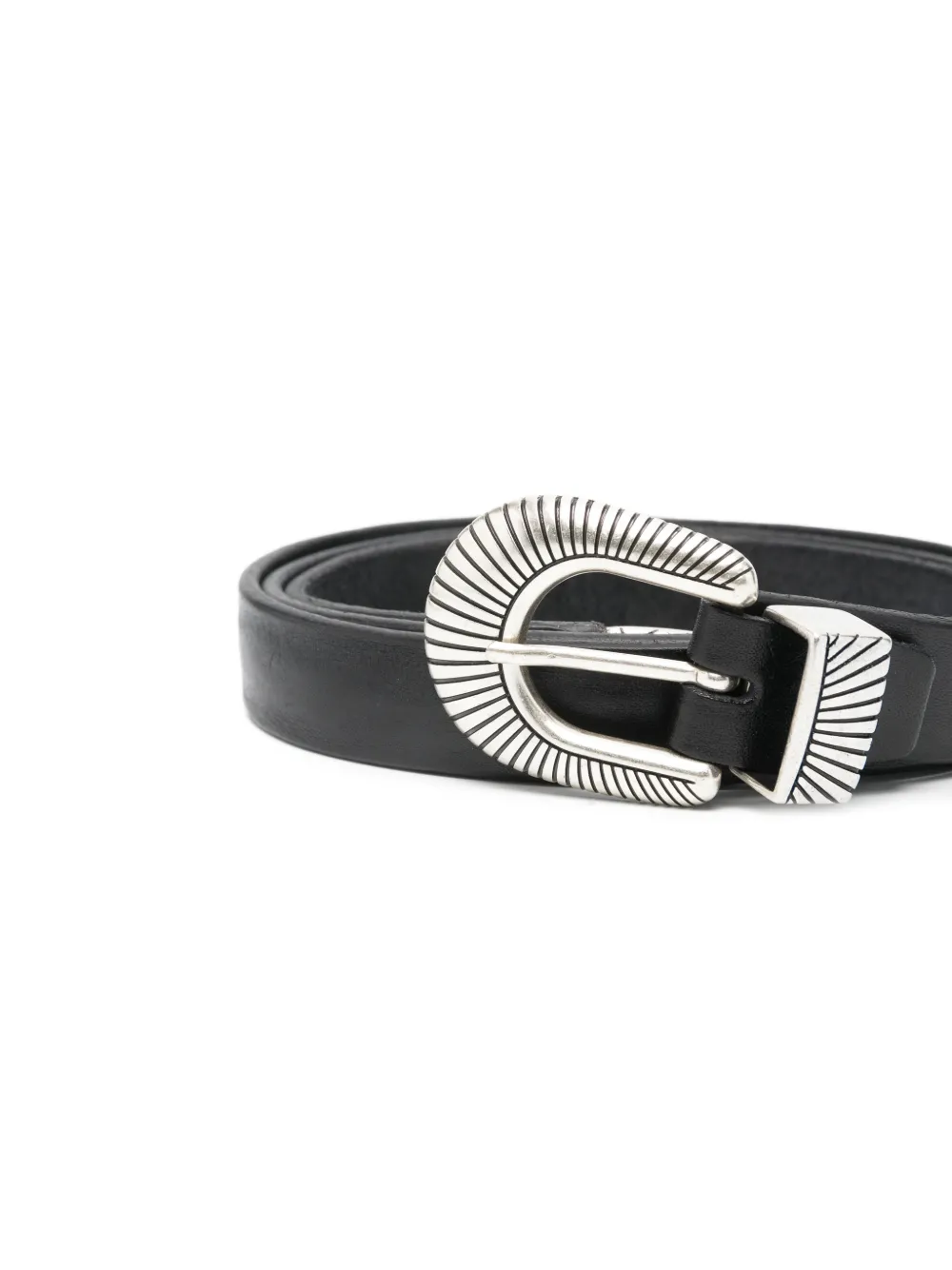 Textured-Buckle Belt