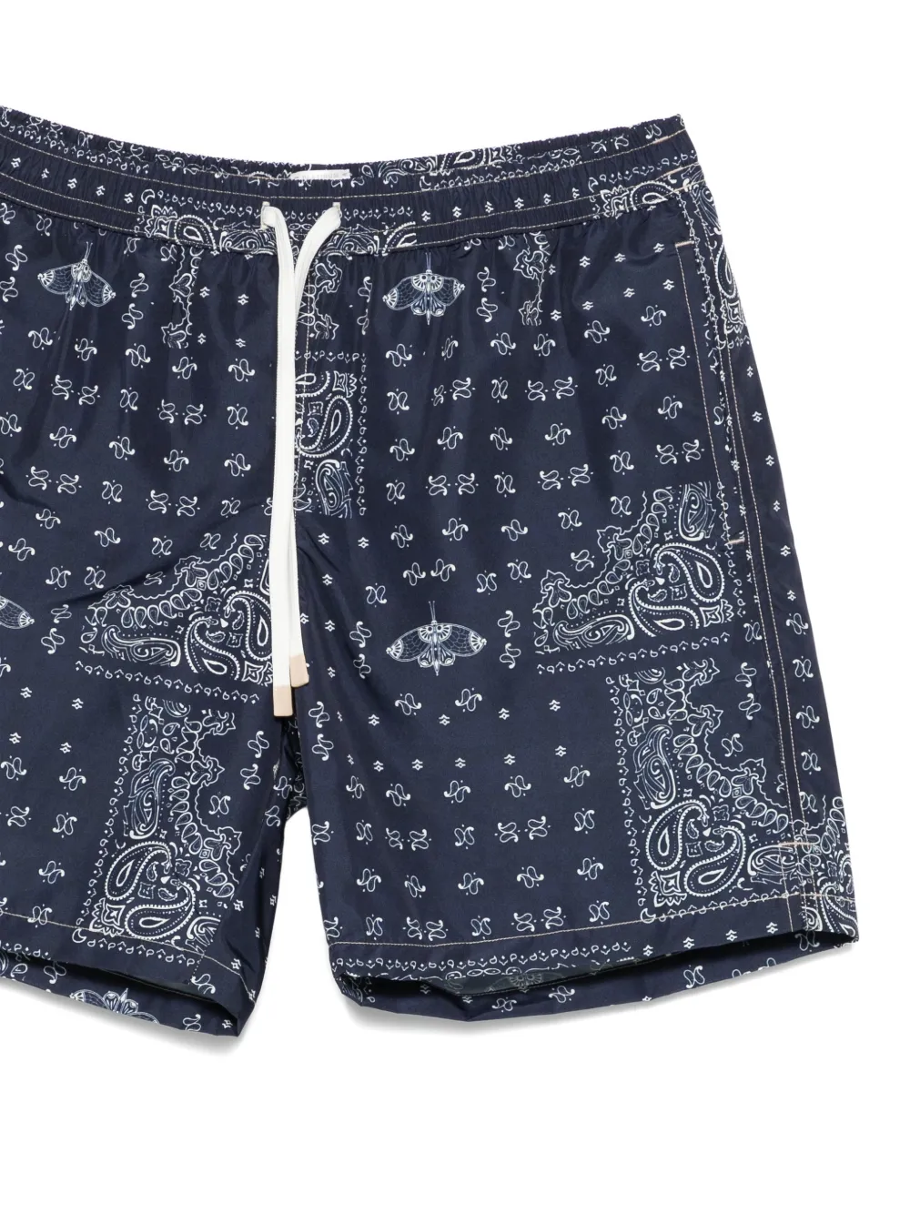 Eleventy Zwembroek met paisley-print Blauw