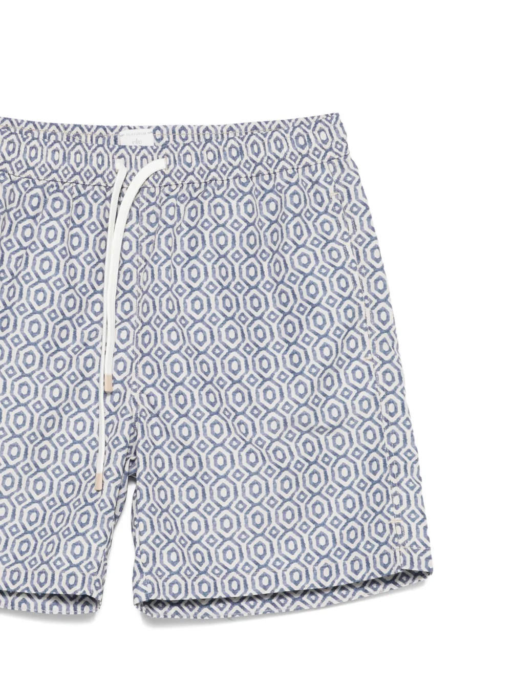  Eleventy Geometric-pattern Swim Shorts - Blue 