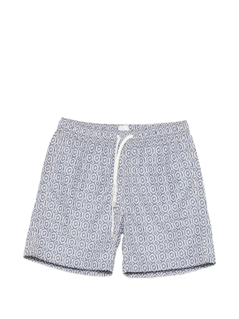 Eleventy geometric-pattern swim shorts