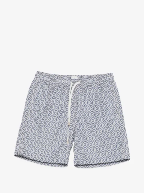 Eleventy geometric-pattern swim shorts