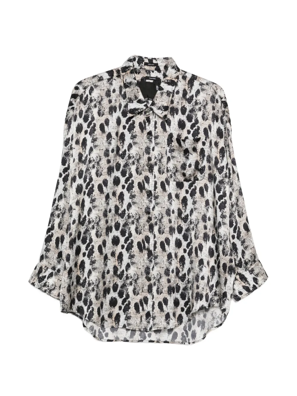 R13 Drop Neck buttoned shirt - Toni neutri