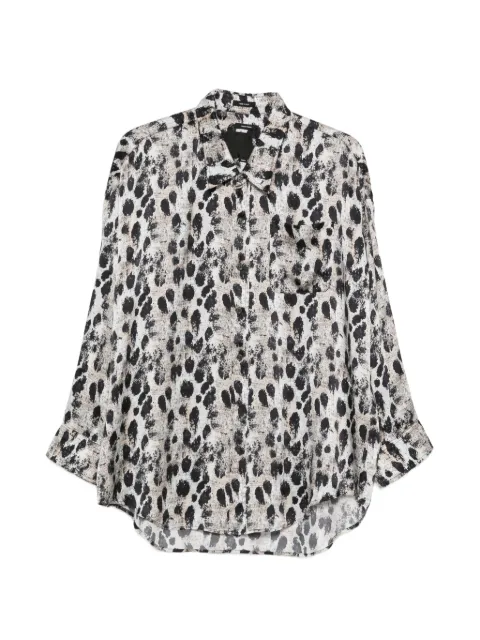 R13 camisa con botones y cuello caído