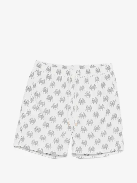 Eleventy shorts de playa con cangrejos estampados