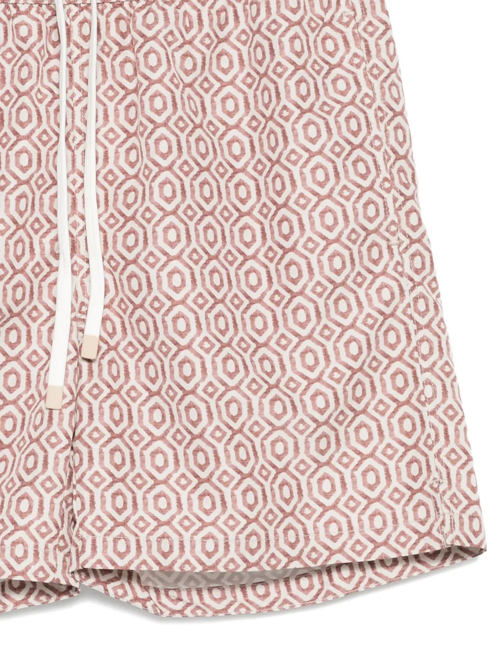  Eleventy Geometric-print Swim Shorts - Neutrals 