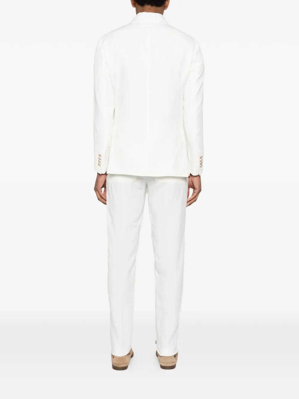  Eleventy Double-breasted Suit - White 