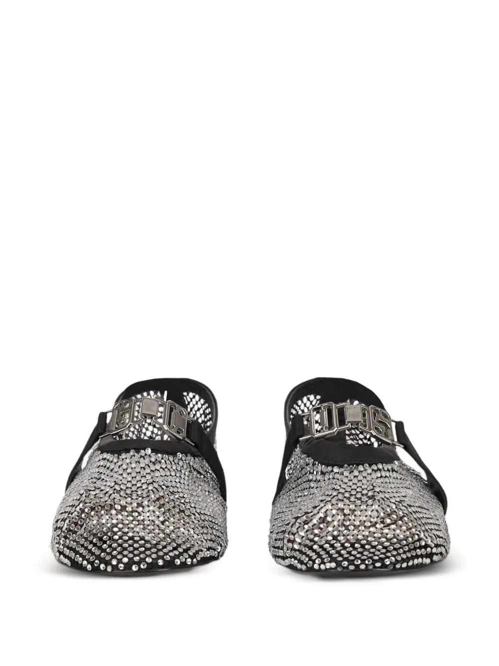 GCDS Ballerina's met kristallen Zilver