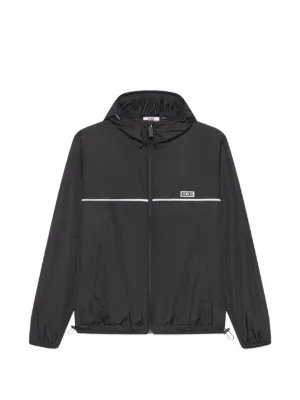 Comme Des Garçons Play Jaqueta x K-Way Com Capuz e Zíper | Preto