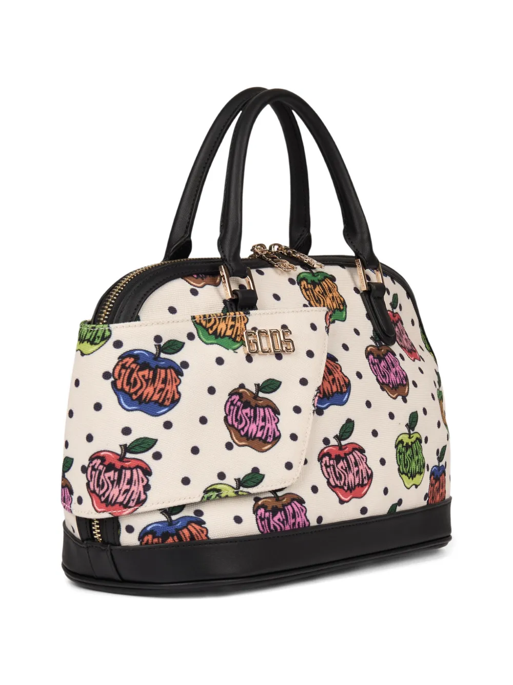 GCDS Shopper met print Wit