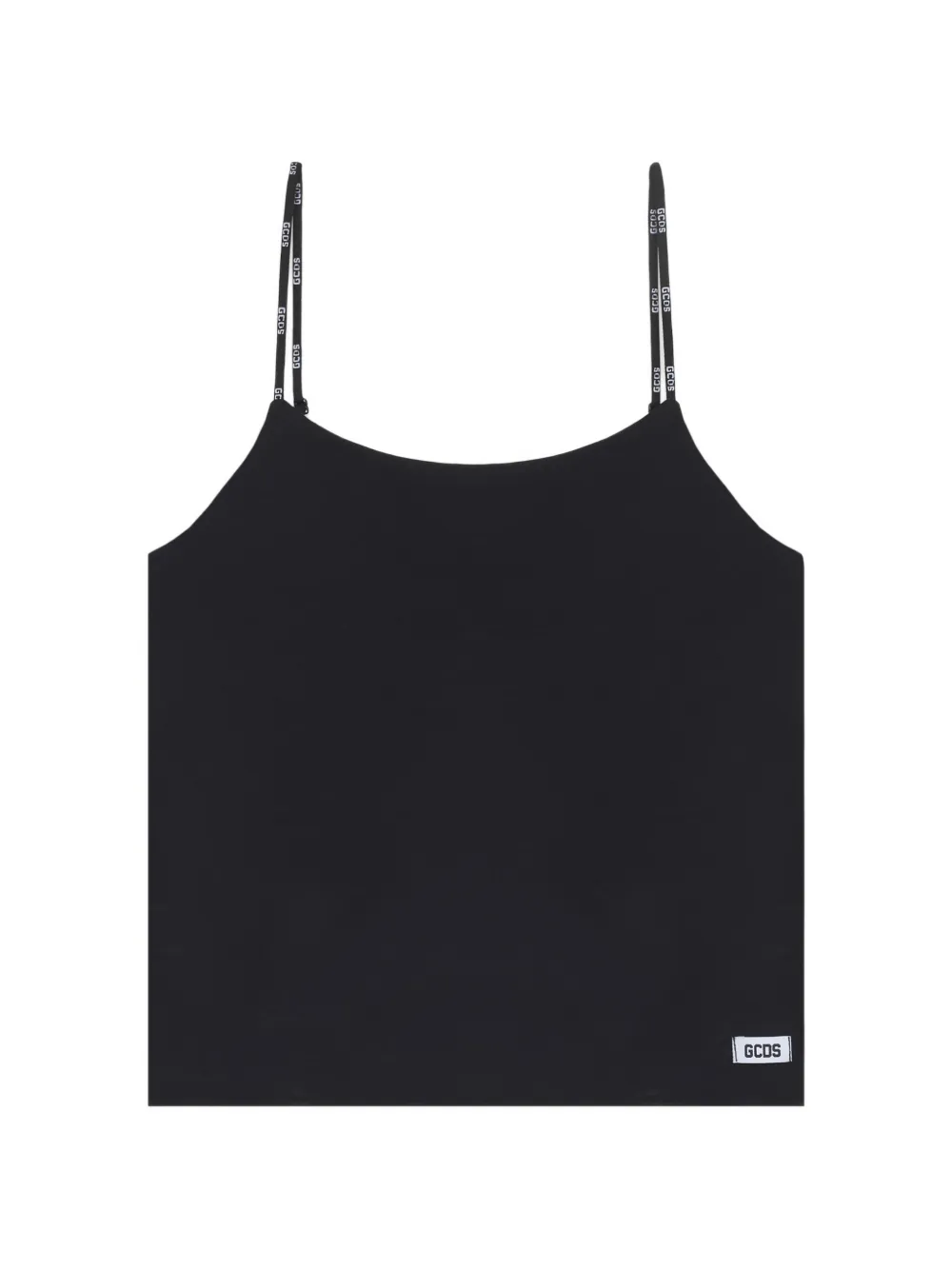 GCDS logo-patch tank top - Schwarz