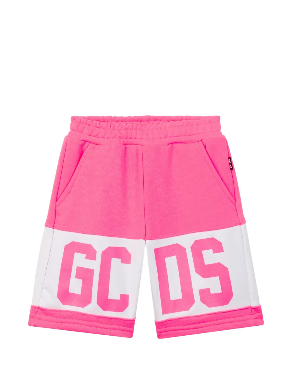 Gcds Kids logo-print colour-block shorts - Pink