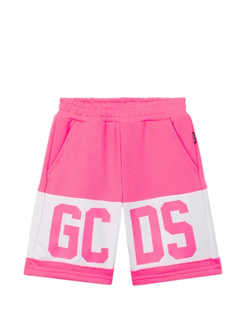Gcds Kids shorts de diseño color block y logo estampado