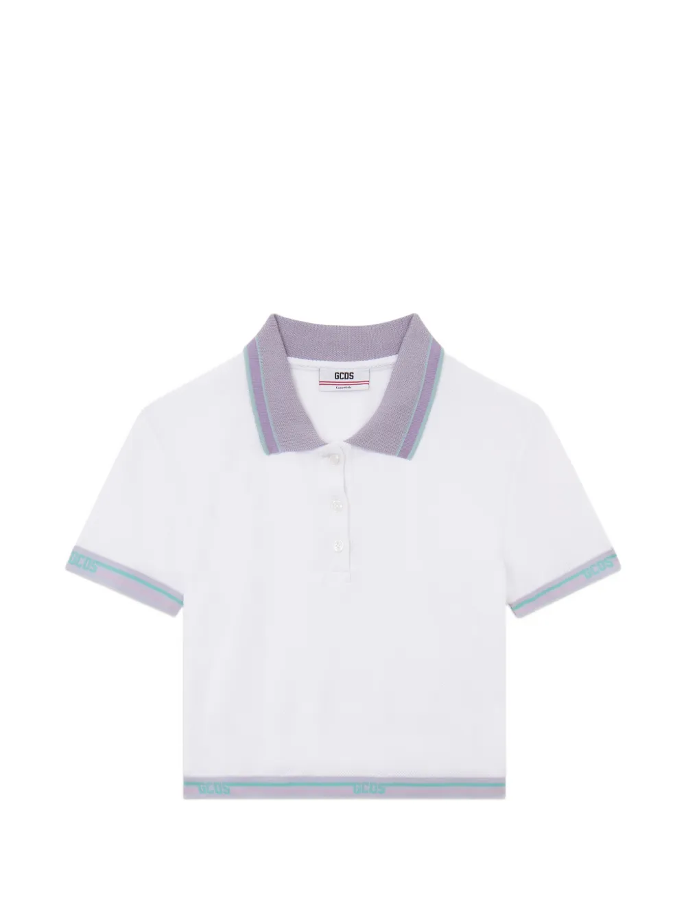 GCDS Poloshirt mit Logo-Detail - Weiß