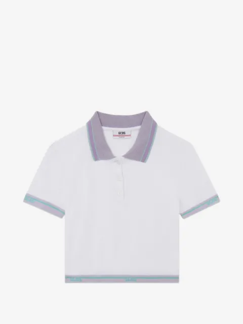 GCDS logo-trim polo top