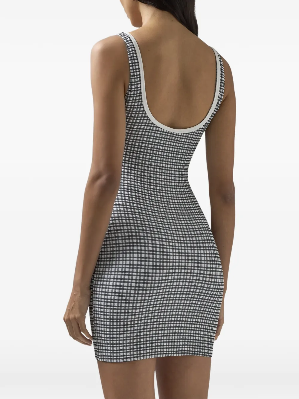 GCDS Jurk met gingham ruit Grijs