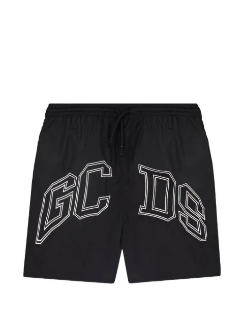 GCDS shorts de playa con cordones y logo estampado